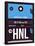 HNL Honolulu Luggage Tag II-NaxArt-Framed Stretched Canvas