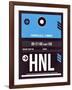 HNL Honolulu Luggage Tag II-NaxArt-Framed Art Print