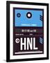 HNL Honolulu Luggage Tag II-NaxArt-Framed Art Print