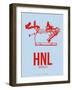 HNL Honolulu Poster 1-NaxArt-Framed Art Print