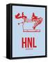 HNL Honolulu Poster 1-NaxArt-Framed Stretched Canvas