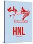 HNL Honolulu Poster 1-NaxArt-Stretched Canvas