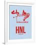 HNL Honolulu Poster 1-NaxArt-Framed Art Print