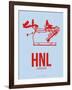 HNL Honolulu Poster 1-NaxArt-Framed Art Print