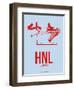 HNL Honolulu Poster 1-NaxArt-Framed Art Print