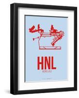 HNL Honolulu Poster 1-NaxArt-Framed Art Print