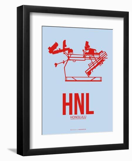 HNL Honolulu Poster 1-NaxArt-Framed Art Print