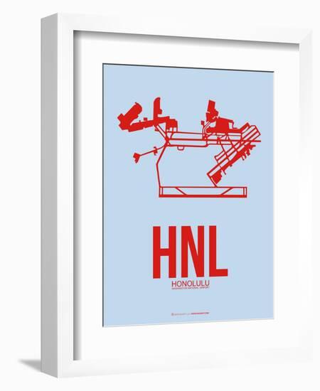 HNL Honolulu Poster 1-NaxArt-Framed Art Print