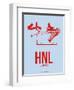 HNL Honolulu Poster 1-NaxArt-Framed Art Print