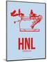HNL Honolulu Poster 1-NaxArt-Mounted Art Print