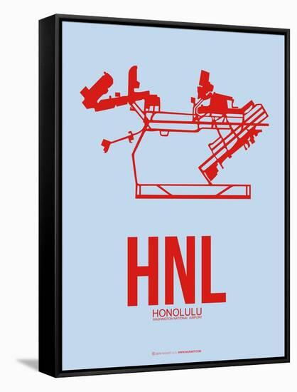 HNL Honolulu Poster 1-NaxArt-Framed Stretched Canvas