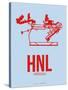 HNL Honolulu Poster 1-NaxArt-Stretched Canvas