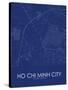 Ho Chi Minh City, Viet Nam Blue Map-null-Stretched Canvas