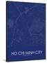 Ho Chi Minh City, Viet Nam Blue Map-null-Stretched Canvas