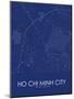 Ho Chi Minh City, Viet Nam Blue Map-null-Mounted Poster