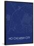 Ho Chi Minh City, Viet Nam Blue Map-null-Framed Poster