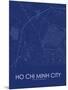Ho Chi Minh City, Viet Nam Blue Map-null-Mounted Poster