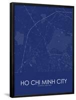 Ho Chi Minh City, Viet Nam Blue Map-null-Framed Poster