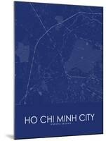 Ho Chi Minh City, Viet Nam Blue Map-null-Mounted Poster