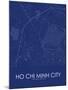 Ho Chi Minh City, Viet Nam Blue Map-null-Mounted Poster