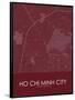 Ho Chi Minh City, Viet Nam Red Map-null-Framed Poster