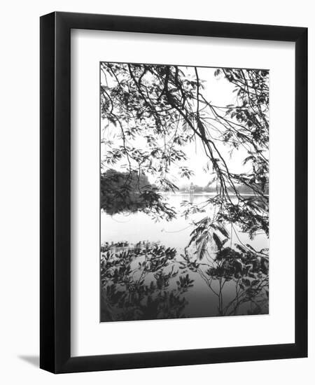 Hoan Kiem Lake View, Hanoi, Vietnam-Walter Bibikow-Framed Premium Photographic Print