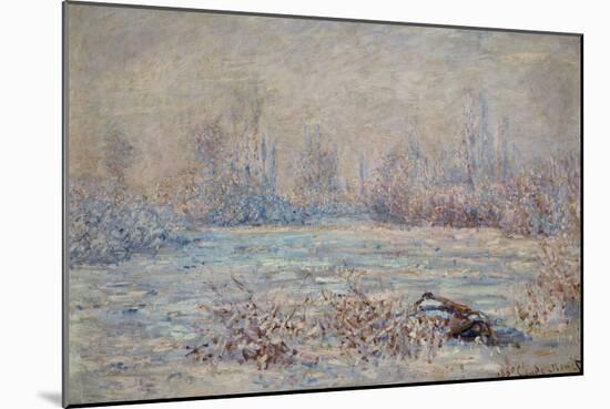 Hoar-Frost Near Vetheuil, 1880-Claude Monet-Mounted Giclee Print