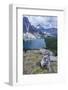 Hoary Marmot with a View, Mt. Assiniboine Park-Howie Garber-Framed Photographic Print