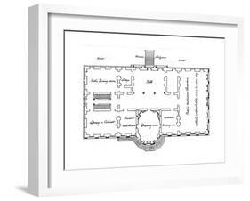 Hoban's Original Plans for the White House, 18th Century-null-Framed Giclee Print