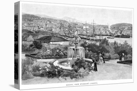 Hobart from Mcgregor's Gardens, Tasmania, Australia, 1886-Albert Henry Fullwood-Stretched Canvas