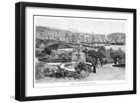 Hobart from Mcgregor's Gardens, Tasmania, Australia, 1886-Albert Henry Fullwood-Framed Giclee Print