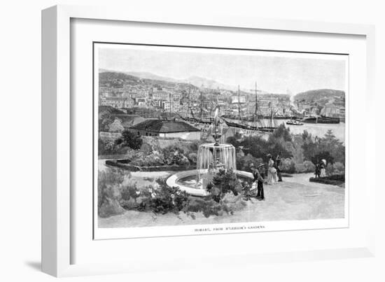 Hobart from Mcgregor's Gardens, Tasmania, Australia, 1886-Albert Henry Fullwood-Framed Giclee Print