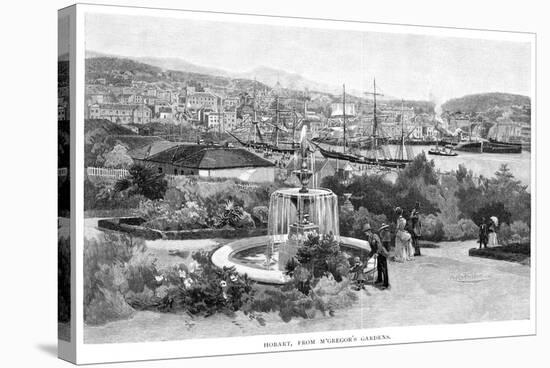 Hobart from Mcgregor's Gardens, Tasmania, Australia, 1886-Albert Henry Fullwood-Stretched Canvas