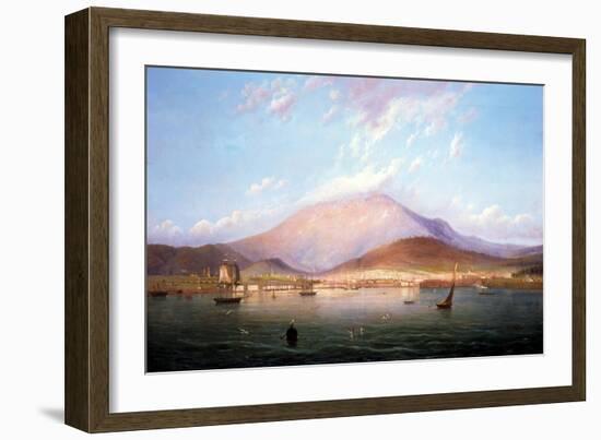 Hobart Town with Mount Wellington, Tasmania-Geelmuyden Bull Knud-Framed Giclee Print