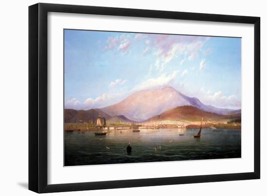 Hobart Town with Mount Wellington, Tasmania-Geelmuyden Bull Knud-Framed Giclee Print