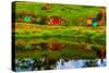 Hobbit Houses, Hobbiton, North Island, New Zealand, Pacific-Laura Grier-Stretched Canvas