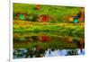 Hobbit Houses, Hobbiton, North Island, New Zealand, Pacific-Laura Grier-Framed Photographic Print