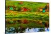 Hobbit Houses, Hobbiton, North Island, New Zealand, Pacific-Laura Grier-Stretched Canvas