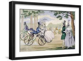 Hobby Horse Cycling 1818-null-Framed Art Print