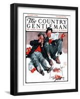 "Hobo Christmas," Country Gentleman Cover, December 13, 1924-William Meade Prince-Framed Giclee Print