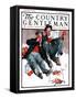 "Hobo Christmas," Country Gentleman Cover, December 13, 1924-William Meade Prince-Framed Stretched Canvas