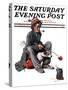 "Hobo" Saturday Evening Post Cover, October 18,1924-Norman Rockwell-Stretched Canvas