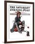 "Hobo" Saturday Evening Post Cover, October 18,1924-Norman Rockwell-Framed Giclee Print