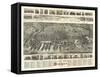 Hoboken, New Jersey - Panoramic Map-Lantern Press-Framed Stretched Canvas