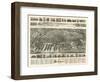 Hoboken, New Jersey - Panoramic Map-Lantern Press-Framed Art Print