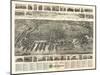 Hoboken, New Jersey - Panoramic Map-Lantern Press-Mounted Art Print