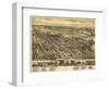 Hoboken, New Jersey - Panoramic Map-Lantern Press-Framed Art Print