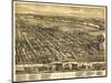 Hoboken, New Jersey - Panoramic Map-Lantern Press-Mounted Art Print