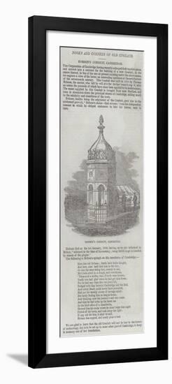 Hobson's Conduit, Cambridge-null-Framed Premium Giclee Print