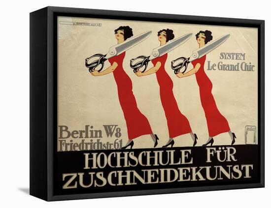 Hochschule Für Zuschneidekunst, College for Tailor Advertisement, Berlin, Germany-null-Framed Stretched Canvas